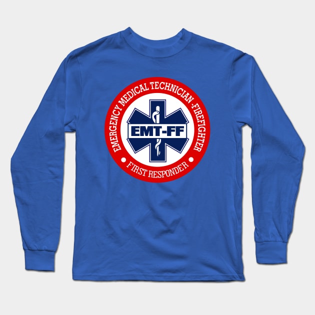 EMT-FF (Emergency Medical Technician -Firefighter) Long Sleeve T-Shirt by grayrider